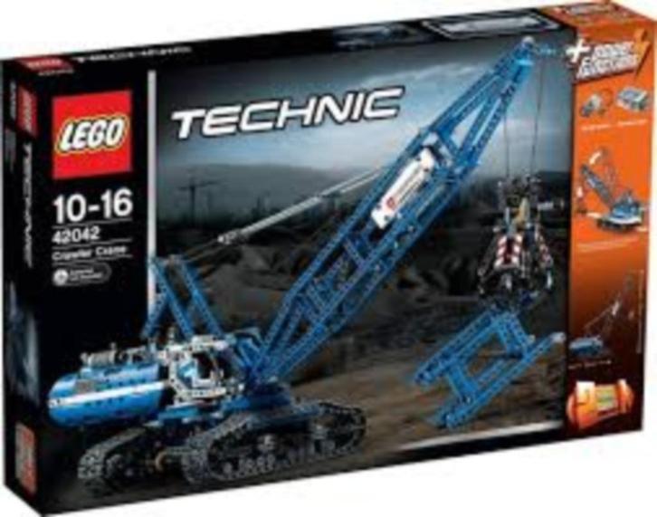 Blauwe Crawler Crane - 42042 - Technic Lego, Kinderen en Baby's, Speelgoed | Duplo en Lego, Nieuw, Lego, Complete set, Ophalen