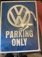 VW Parking Only Bord met Relief- Nieuw in Folie, Ophalen of Verzenden, Nieuw, Auto's