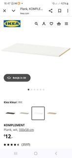 10 x komplement plank 100 x 58 voor pax kast, Ophalen, Gebruikt, 50 tot 100 cm, Minder dan 100 cm