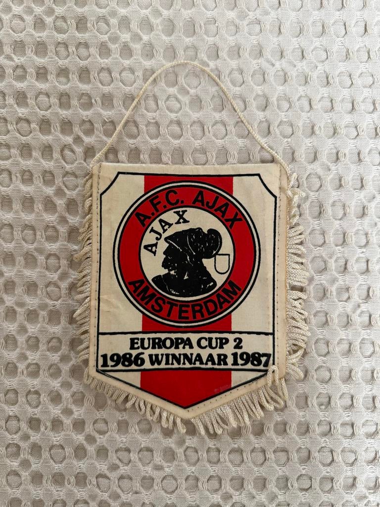 Ajax vaantje Europa Cup 2, Ophalen of Verzenden, Gebruikt, Ajax, Vaantje of Sjaal