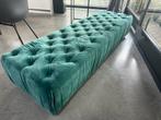 Mooie grote Groen fluwelen velvet bank, 200x65x43cm, Huis en Inrichting, Ophalen, Gebruikt, Overige maten, Minder dan 75 cm