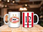 PSV mok met eigen naam, Keramiek, Nieuw, Ophalen of Verzenden, Overige stijlen