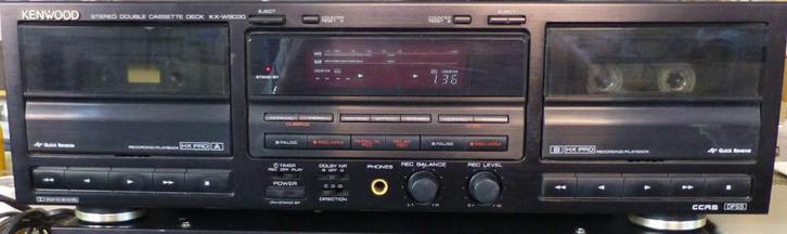 Kenwood cassettedeck KX-W8030 dubbeldeck, Audio, Tv en Foto, Cassettedecks, Dubbel, Kenwood, Auto-reverse, Tiptoetsen, Tape counter