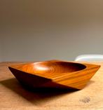 Geometrische teak schaal Söwe Konst Zweden vintage mcm, Antiek en Kunst, Verzenden