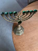 Zware oude menora kandelaar(25cm) hoog, Antiek en Kunst, Ophalen, Koper of Brons