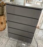 IKEA Malm ladekast – 5 lades – Hoogglans grijs nieuw, Huis en Inrichting, Kasten | Ladekasten, 5 laden of meer, Zo goed als nieuw