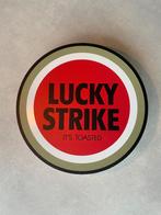 Reclamebord Lucky Strike, wit, aluminium, 3mm dik, 40x40cm, Ophalen of Verzenden, Nieuw, Reclamebord
