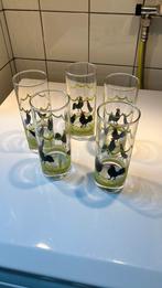 Kip en haan glazen 5 stuks, Verzamelen, Glas en Borrelglaasjes, Ophalen, Zo goed als nieuw
