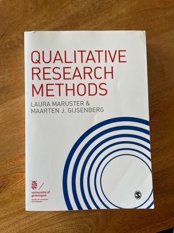 Qualitative Research Methods - Maruster & Gijsenberg beschikbaar voor biedingen