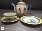 Theeservies Henriot Quimper 6 delig Model Little Breton, Huis en Inrichting, Keuken | Servies, Ophalen, Zo goed als nieuw, Overige stijlen
