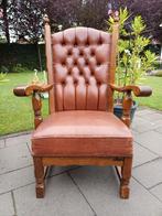 Grootmoeder stoel, Huis en Inrichting, Fauteuils, Ophalen, Gebruikt, Leer