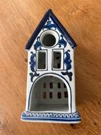 Pols Potten Theelichthouder Huisje Delfts Blauw, Overige materialen, Wit, Ophalen of Verzenden, Zo goed als nieuw