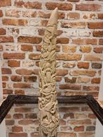 Imitatie Ivoren Beeld met Dieren - 40cm, Antiek en Kunst, Ophalen of Verzenden