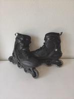 Fitness skates Oxelo voor volwassenen FIT100 zwart zilver, Sport en Fitness, Skeelers, Verstelbaar, Heren, Zo goed als nieuw, Inline skates 4 wielen