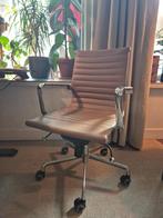 Bureaustoel - Echt leer - Beige/Cognac, Huis en Inrichting, Bureaustoelen, Ophalen, Zo goed als nieuw, Beige, Bureaustoel