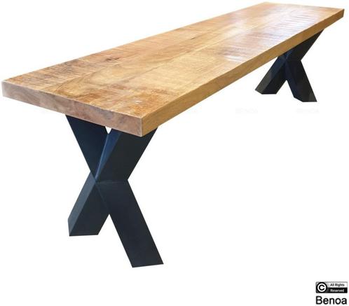 Eetbank mango met diamond x poot | Webshop, Huis en Inrichting, Stoelen, Nieuw, Metaal, Overige kleuren, Ophalen of Verzenden