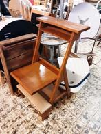 Bid bankje bid stoel, Huis en Inrichting, Stoelen, Ophalen, Gebruikt, Bruin, Vintage