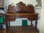 Zwaar eiken bureau, Huis en Inrichting, Ophalen, Gebruikt