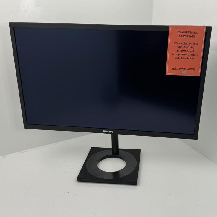 Philips 8000-serie 27E1N8900 4K OLED Monitor, Computers en Software, Monitoren, Zo goed als nieuw, 60 Hz of minder, DisplayPort