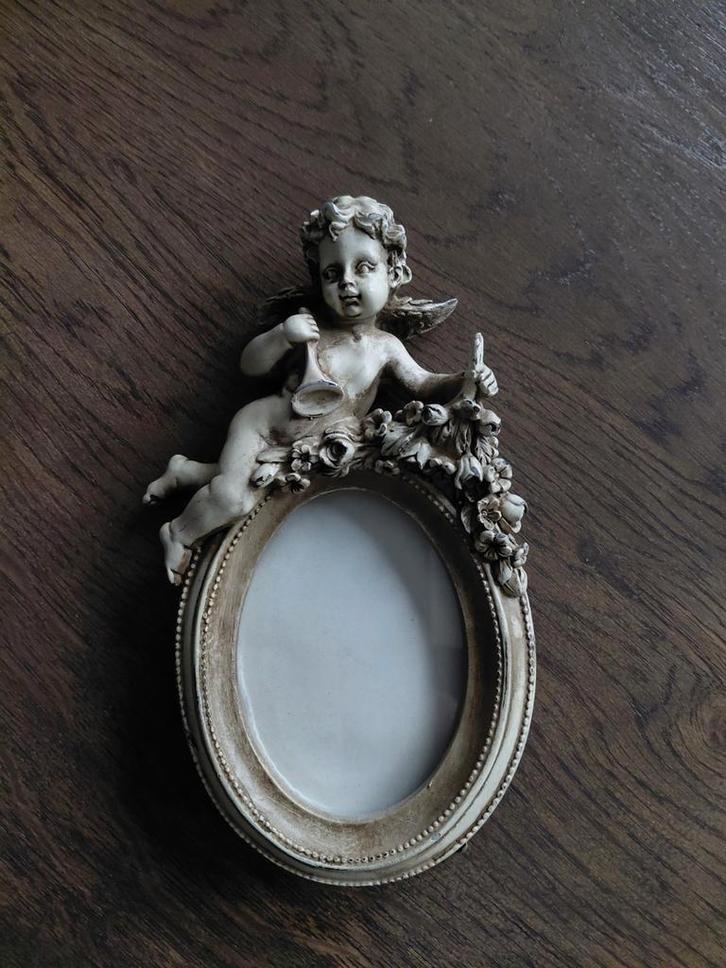 Fotolijstje met engel, Antiek en Kunst, Curiosa en Brocante, Ophalen