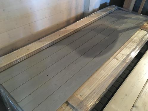 Wandbeschot, plafonddelen 13x135  2m65 lang grijs geborsteld, Huis en Inrichting, Stoffering | Gordijnen en Lamellen, Nieuw, 200 cm of meer