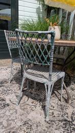 Faux Bamboo stoelen set van 4, Tuin en Terras, Tuinstoelen, Ophalen, Gebruikt, Aluminium