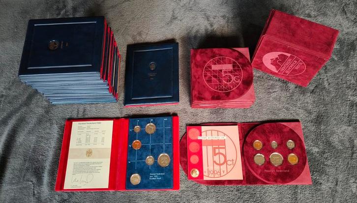Complete 20-delige serie Proof Jaarsets 1982-2001 Beatrix, Postzegels en Munten, Munten | Nederland, Setje, 2½ gulden, Koningin Beatrix