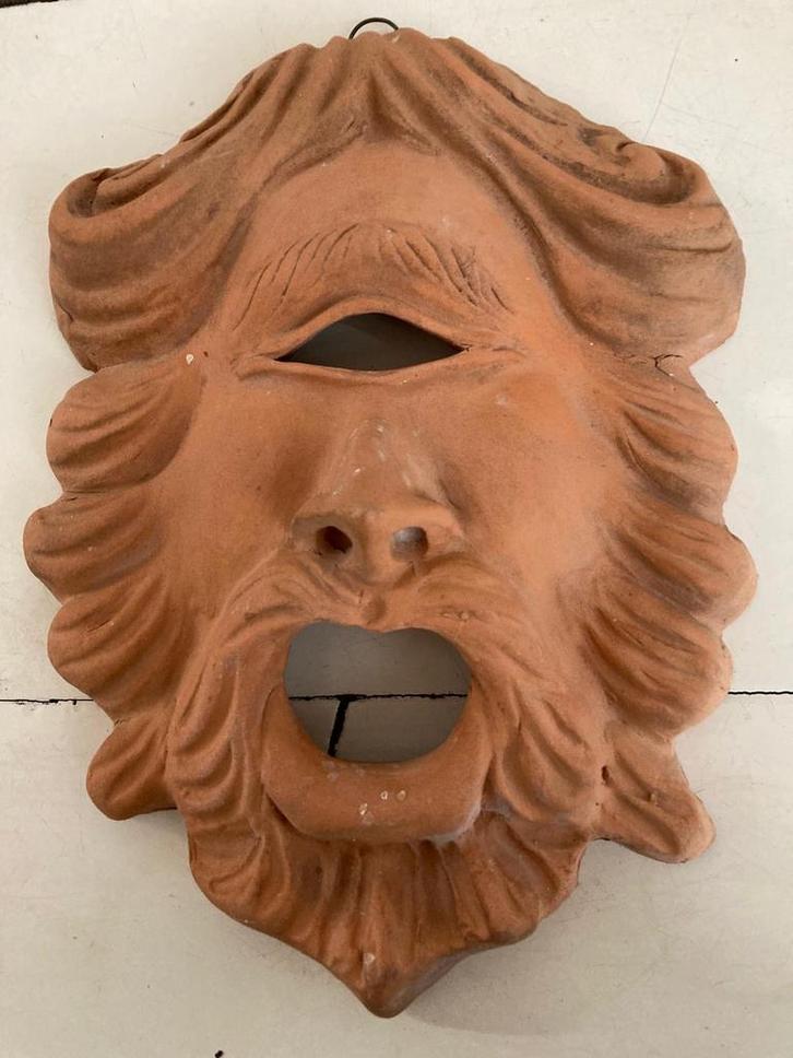 Siciliaans terracotta theatermasker jaren 80, Huis en Inrichting, Woonaccessoires | Wanddecoraties, Gebruikt, Ophalen of Verzenden