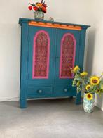 Prachtige , stevige kast geschilderd met Annie Sloan verf, Ophalen, Gebruikt, Minder dan 150 cm, 150 tot 200 cm