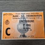 Ajax - heerenveen bekerfinale 1992-1993 ticket, Ophalen of Verzenden