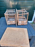2 opkooikooitjes + een aantal tussenschotjes, Ophalen, Zo goed als nieuw, Hout, Broedkooi of Kweekkooi