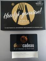 Dinerbon / kadobon 60 euro, Tickets en Kaartjes, Kortingen en Cadeaubonnen, Twee personen, Cadeaubon, VVV-bon