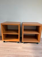 2 IKEA nachtkastjes, Ophalen, Gebruikt, Hout, 55 tot 70 cm