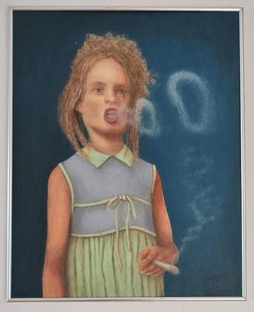 Bijzonder Olieverfschilderij van Leo van Vliet Z'woude beschikbaar voor biedingen