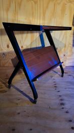 Vintage mid century trolley tv meubel sidetable Carlo Sala, Huis en Inrichting, Ophalen, Gebruikt, 75 cm of meer, Vintage teak design