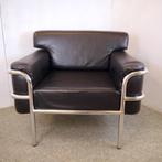Bauhaus stijl vintage fauteuil jaren 80, Huis en Inrichting, Fauteuils, Retro space age, Gebruikt, Metaal, 75 tot 100 cm