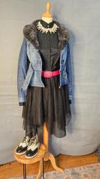 Trendy Guess Jeans Denim Jasje met Bontkraag en Riem - Maat, Maat 38/40 (M), Guess, Zo goed als nieuw, Verzenden
