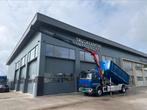 Renault D16.280pk met palfinger 8.5t kraan en kipper opbouw., Auto's, Vrachtwagens, Automaat, Achterwielaandrijving, Leder en Stof