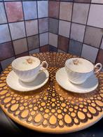 Foley EB 1850 Bone China kop en schotel,wit met bloem in kop, Antiek en Kunst, Antiek | Servies los, Ophalen of Verzenden