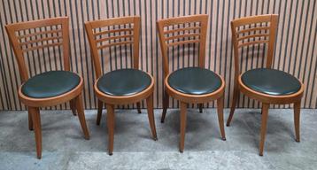 18 x cafestoelen hout leer Vintage cafe stoelen Bentwood  beschikbaar voor biedingen