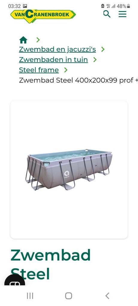 Zwembad plus onderdelen, Tuin en Terras, Zwembaden, 200 tot 300 cm, Rechthoekig, Ophalen