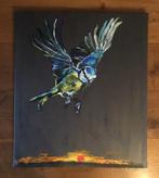 Schilderij Pimpelmees, Ophalen