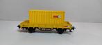 Strukton Lage Bakwagon met 20ft. container *Nieuwstaat* (07), Wisselstroom, Wagon, Ophalen of Verzenden, Märklin