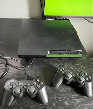 PS3 (slim) + 28 games + 2 controllers beschikbaar voor biedingen