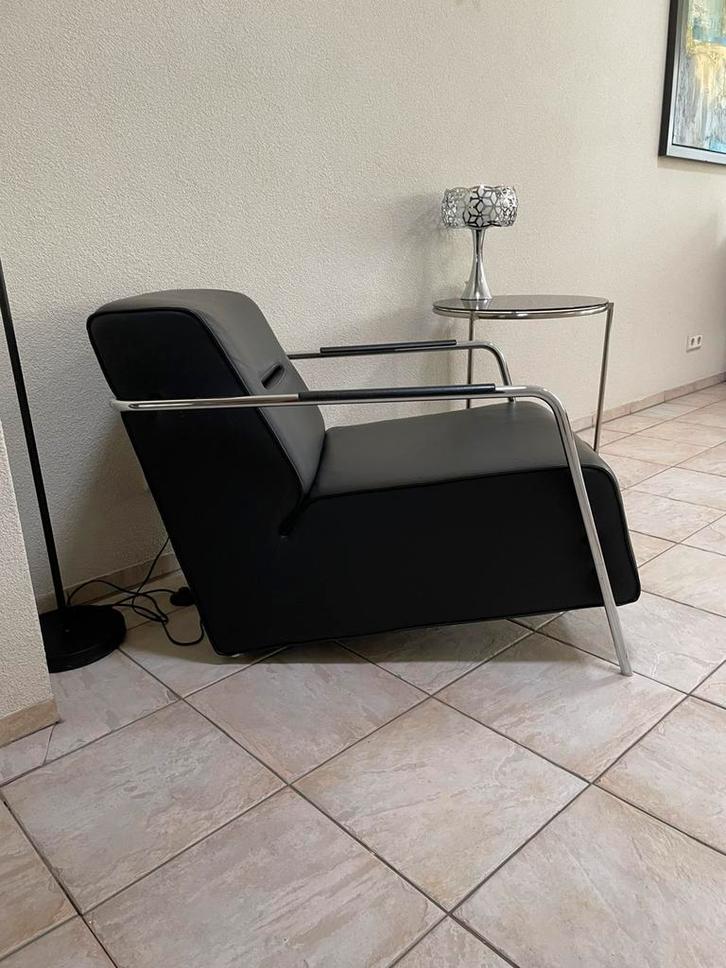 Design fauteuil Topform Leer, Huis en Inrichting, Fauteuils, Zo goed als nieuw, Leer, 50 tot 75 cm, 75 tot 100 cm, Ophalen