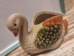 Vintage 1980 keramiek zwaan bloempotje, Rond, Ophalen of Verzenden, Aardewerk, Minder dan 40 cm