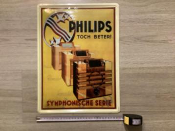 Vintage PHILIPS TOCH BETER reclame bord (geen emaille) beschikbaar voor biedingen