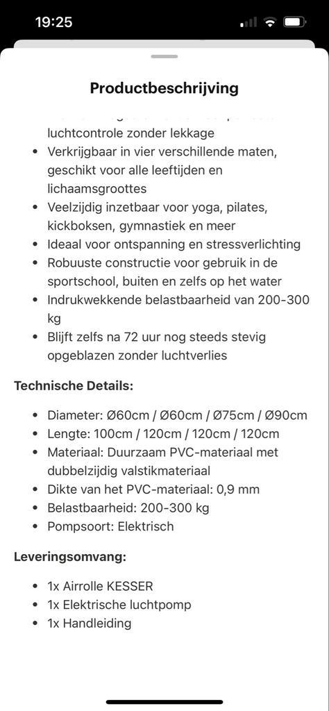 Kesser Air Roller - Yoga & Pilates, Sport en Fitness, Yoga en Pilates, Nieuw, Yoga-accessoire, Ophalen of Verzenden