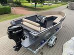 Qwest R535 + 60PK + Trailer, Watersport en Boten, Gebruikt, Aluminium, 3 tot 6 meter, Buitenboordmotor