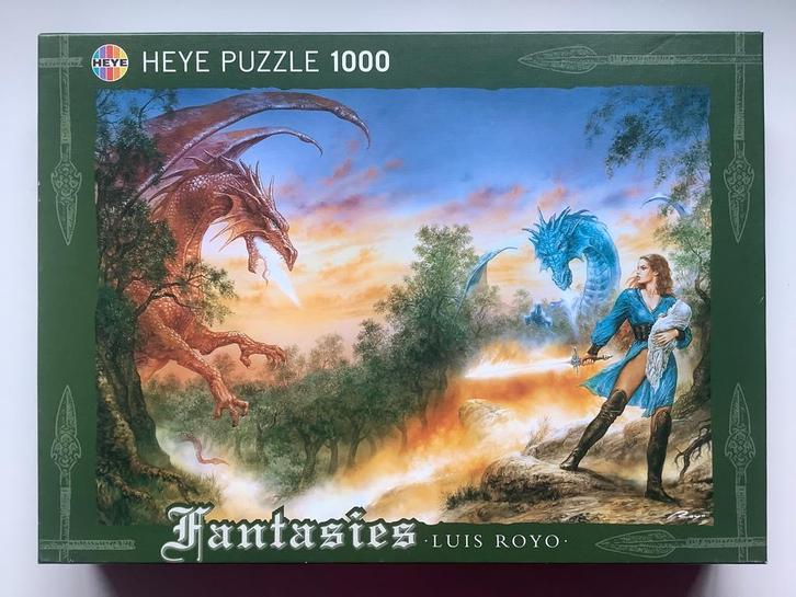 ZGAN puzzel 1000 Heye Attack Luis Royo draak 100% Compleet !, Hobby en Vrije tijd, Denksport en Puzzels, Zo goed als nieuw, Legpuzzel